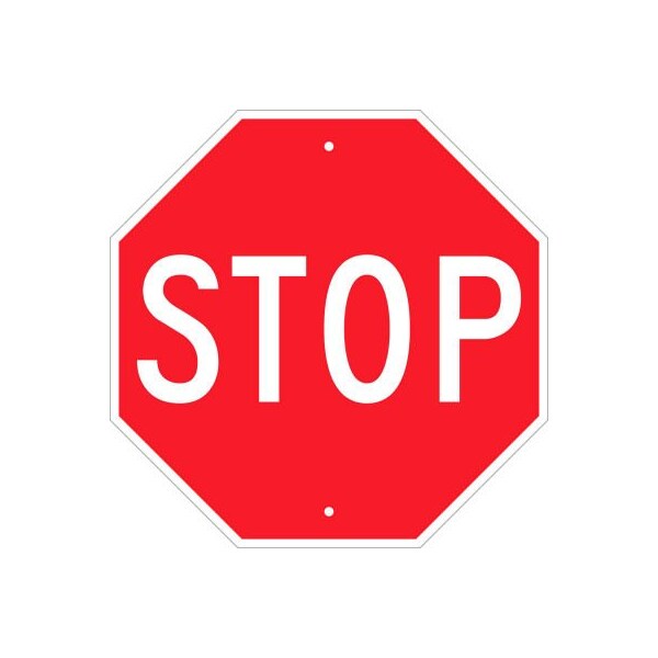 Brady Brady Stop Sign, High Intensity Prismatic Reflective Sign, Aluminum, 18inW x 18inH 113280 - main